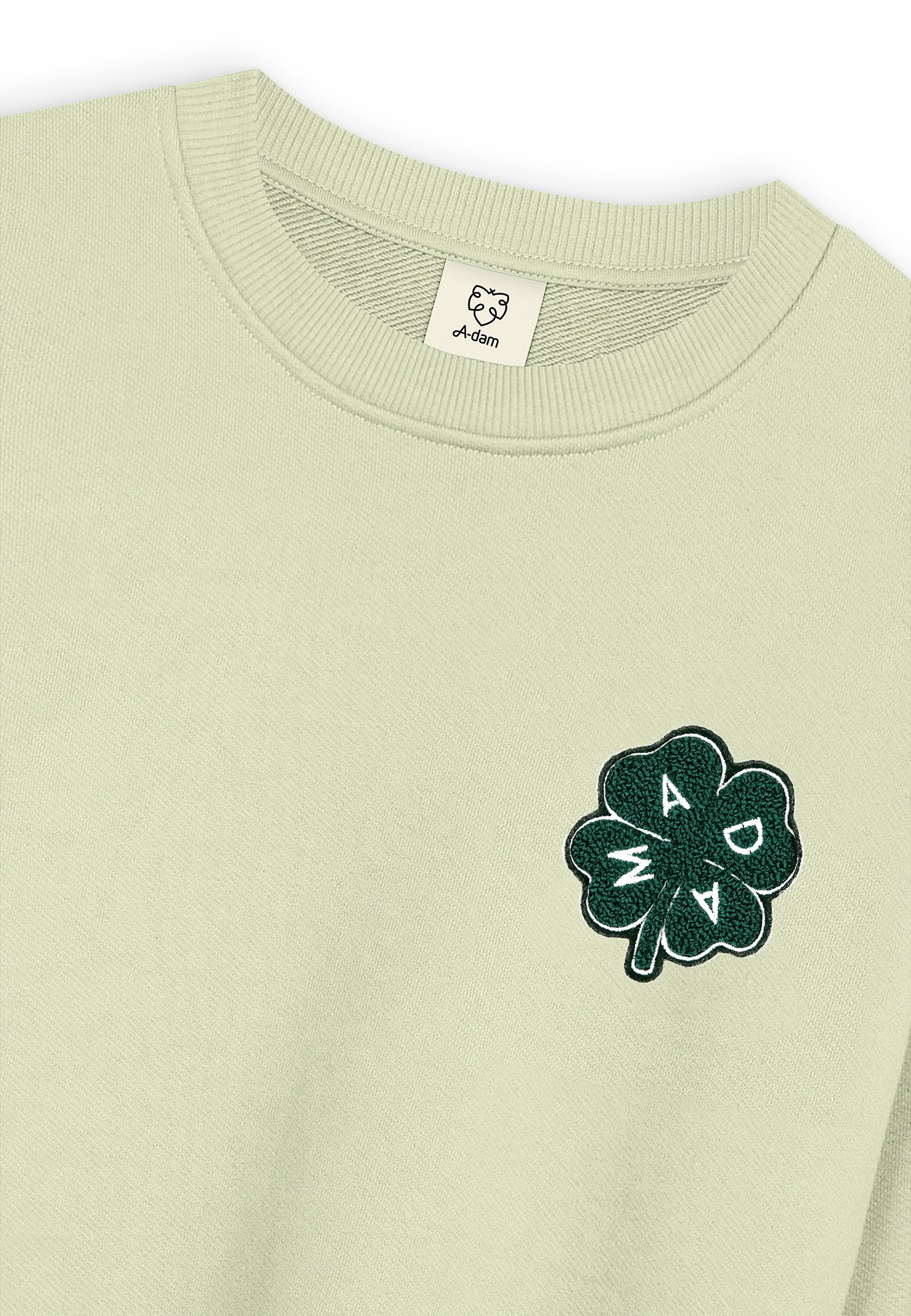 [GRAVER]★LUCKY CLOVER CENTER SWEATSHIRT MUSINSA | GRAVER [UNISEX] Lucky Clover Center Hoodie_Cream